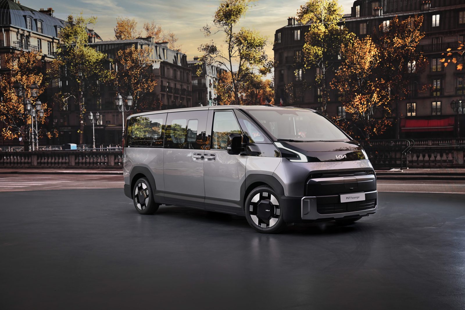 Kia PV7 2026 — экстерьер, passenger front 3q, рынок EU / global
