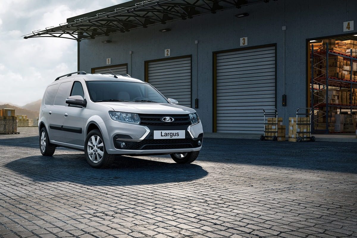 LADA e-Largus Van 2024 — экстерьер, front 3q loading, рынок Russia