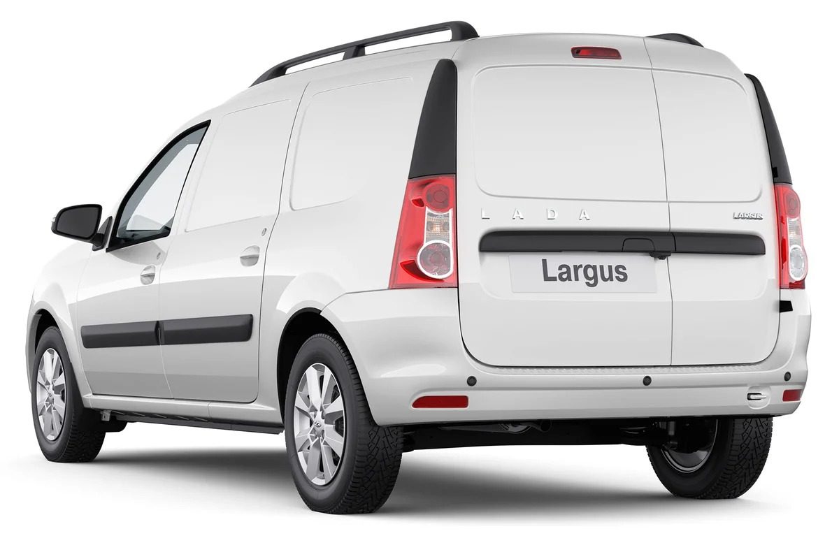LADA e-Largus Van 2024 — экстерьер, вид сзади 3/4, рынок Russia