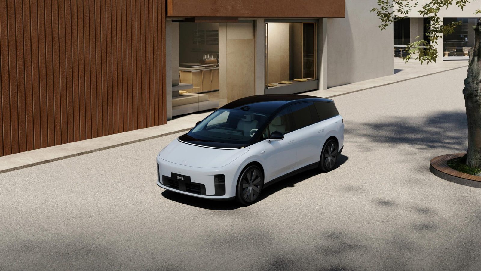Li Auto i8 2025 — главное фото модели, экстерьер, overhead front 3q, рынок internal_mvp