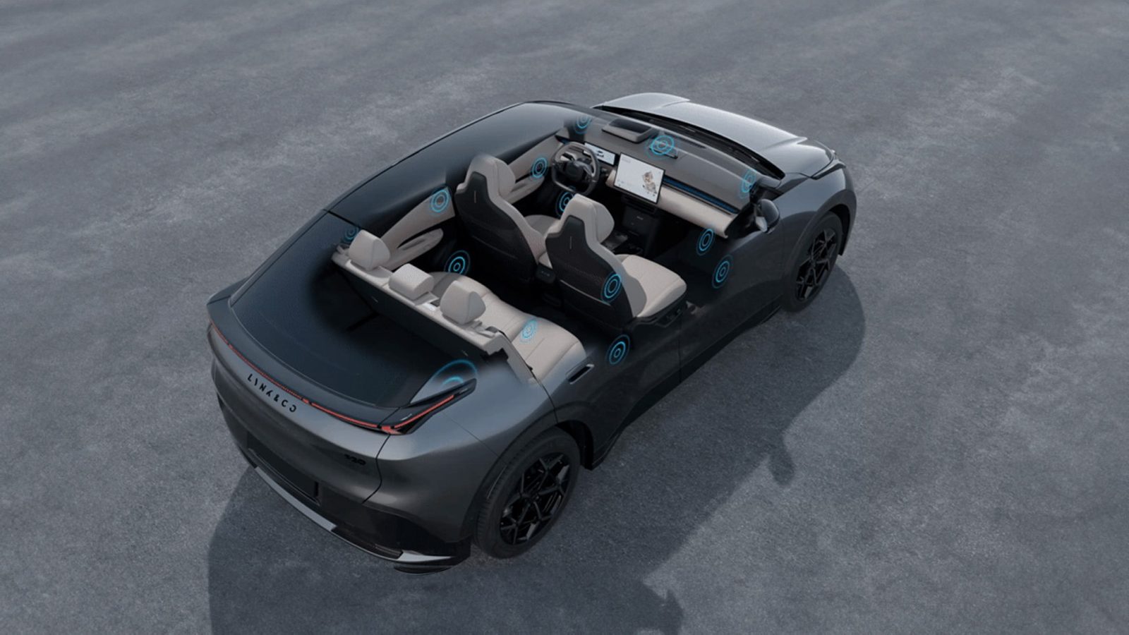 Lynk & Co Z20 / 02 China 2024 — экстерьер, top view open roof, рынок China