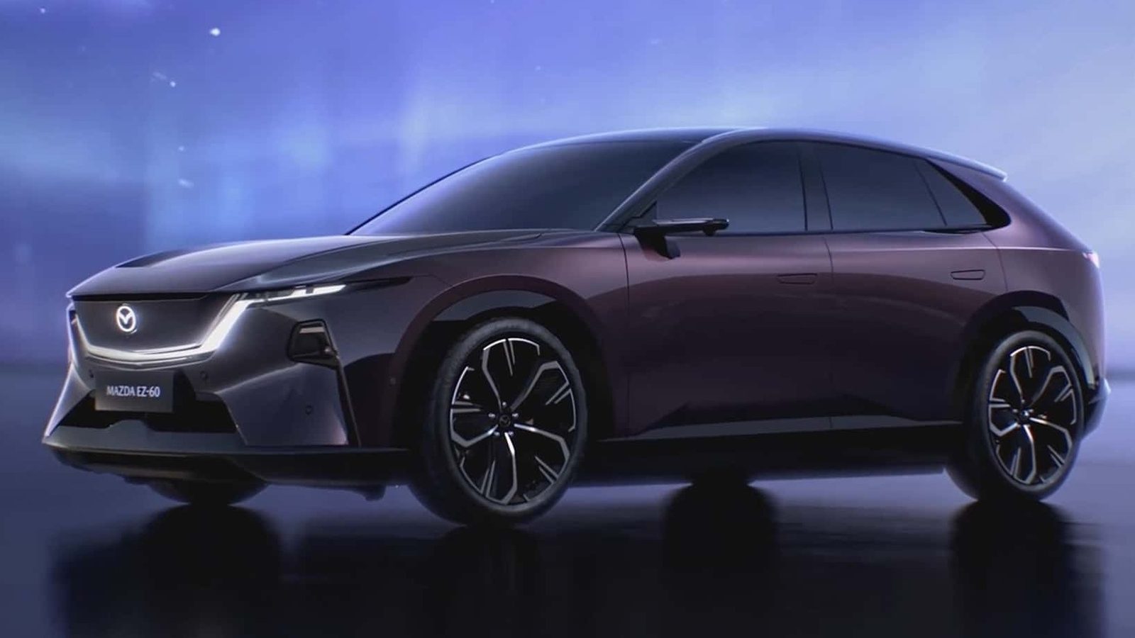 Mazda EZ-60 / CX-6e China EV 2025 — экстерьер, вид спереди 3/4