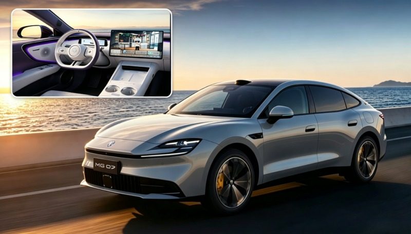 MG 07 PHEV 2026 — экстерьер, front with cabin inset, рынок China
