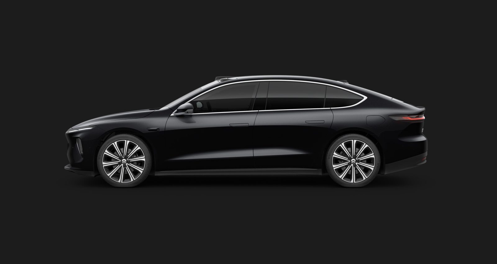 NIO ET7 2024 — экстерьер, side profile black, рынок China