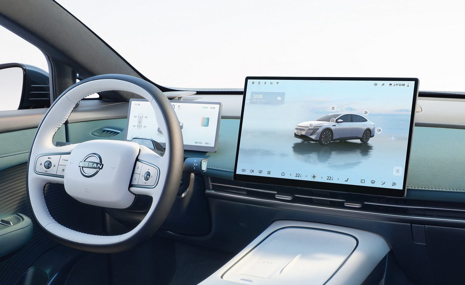 Nissan China Dongfeng Nissan Ariya China 2022 — интерьер, второй ряд сидений, рынок internal_mvp