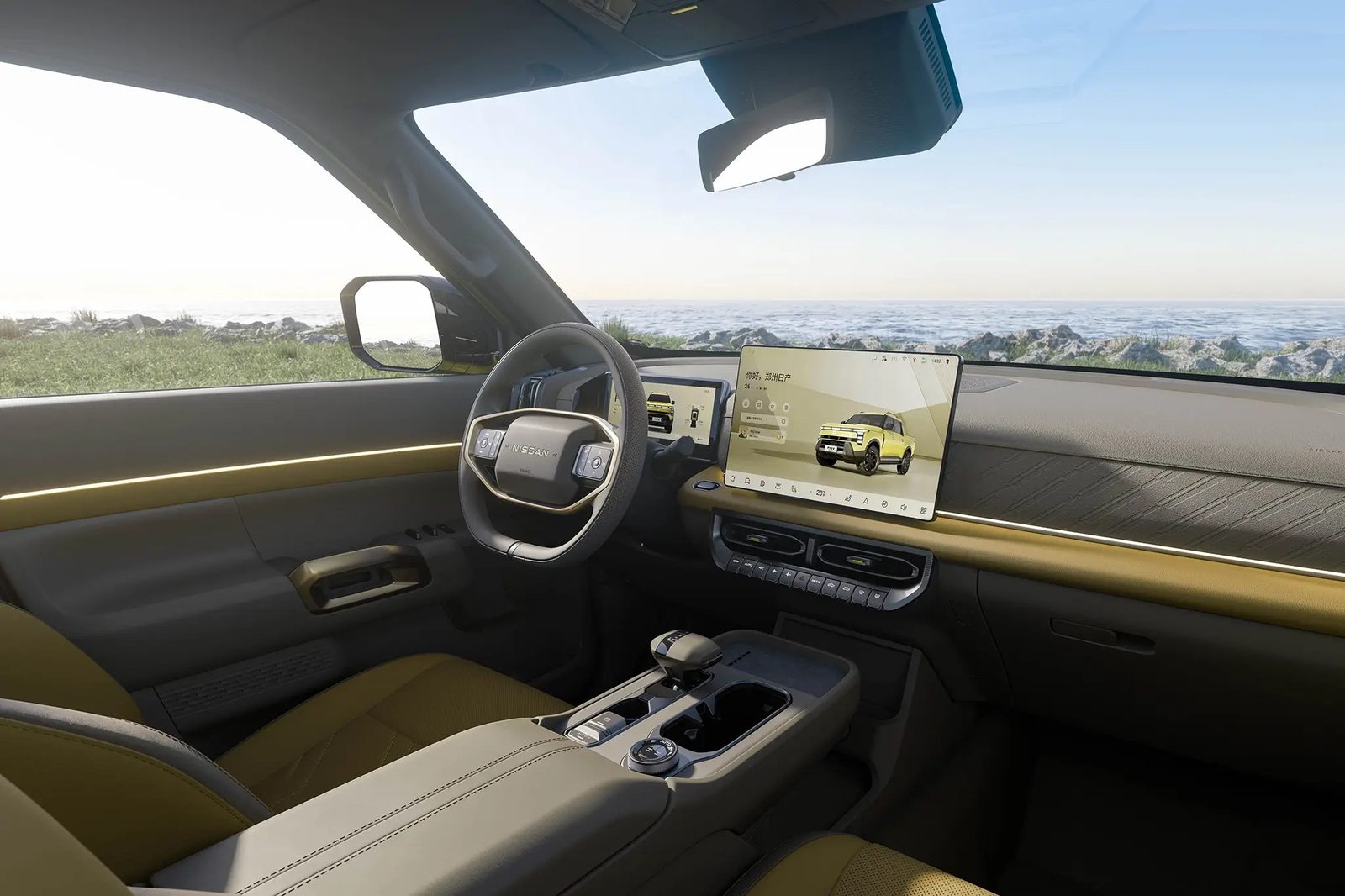 Nissan China Zhengzhou Nissan Frontier Pro PHEV 2026 — интерьер, второй ряд сидений, рынок internal_mvp