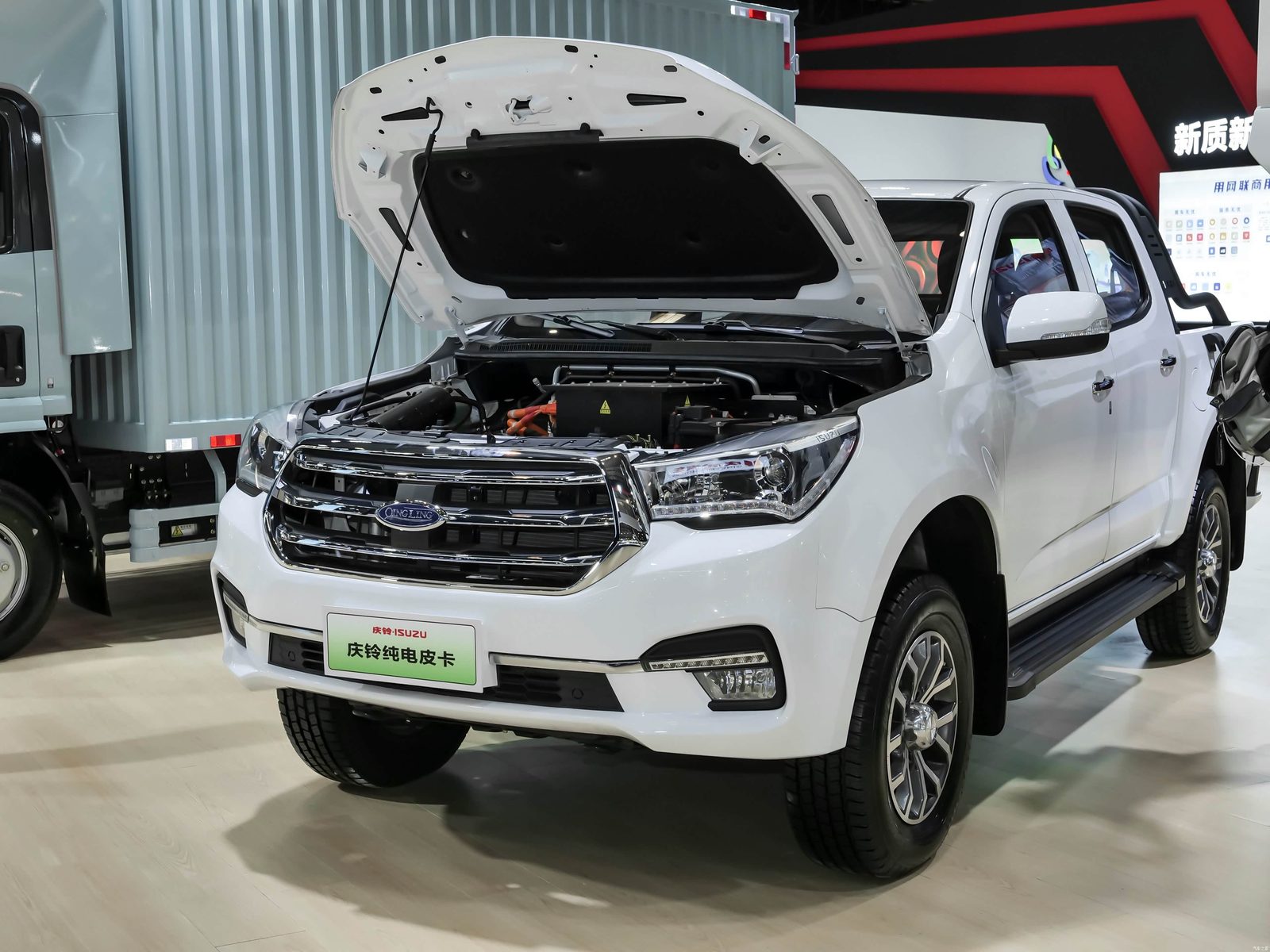 Qingling Isuzu Pickup TAGA EV / TAGA Daka Pure Electric 2025 — экстерьер, powertrain bay, рынок China