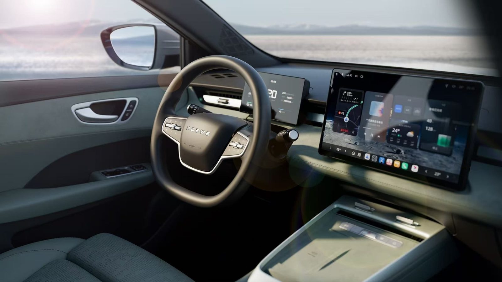 Roewe D6 EV 2026 — главное фото модели, интерьер, передняя панель, рынок internal_mvp