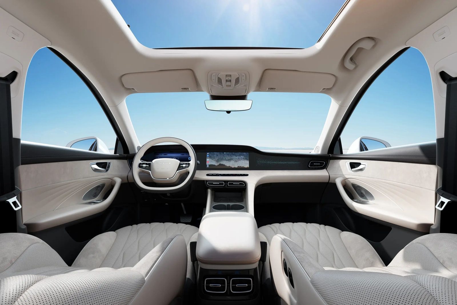 Roewe D7 EV 2026 — интерьер, второй ряд сидений, рынок internal_mvp