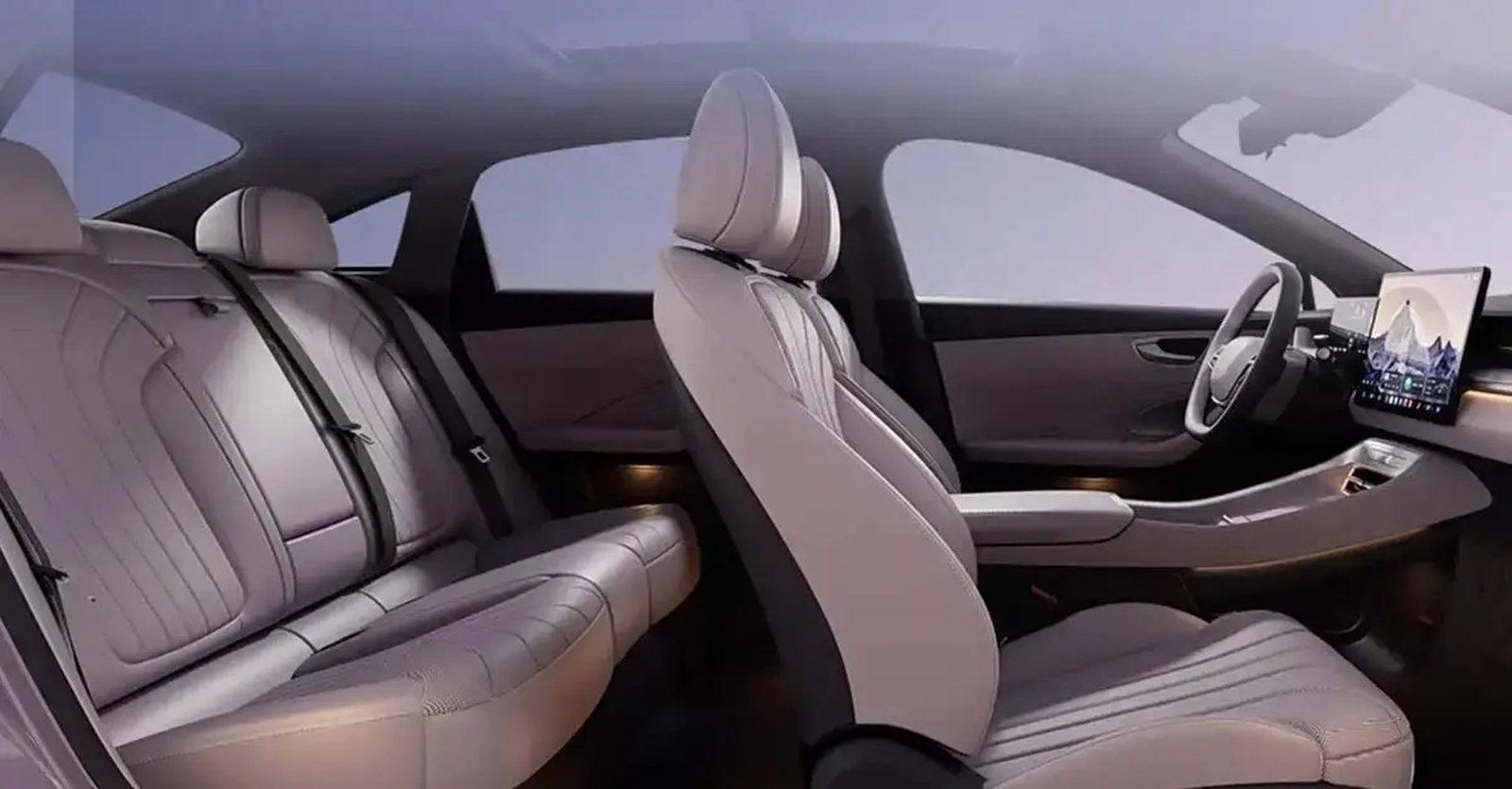 Roewe M7 DMH 2026 — интерьер, второй ряд сидений, рынок internal_mvp