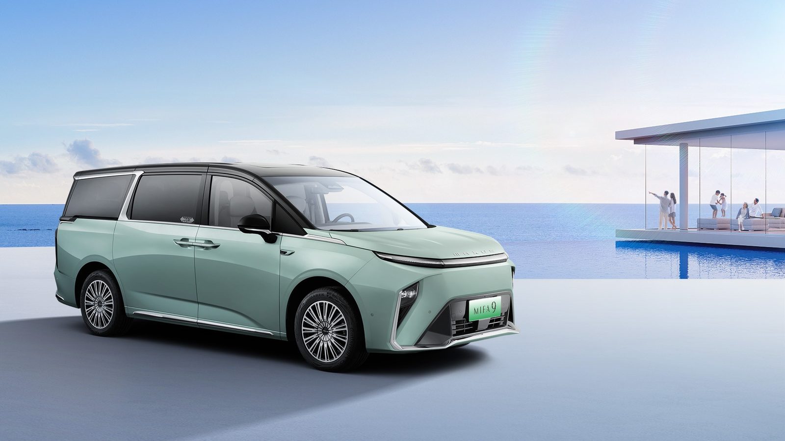SAIC Motor Maxus MIFA 9 2022 — экстерьер, вид спереди 3/4, рынок global