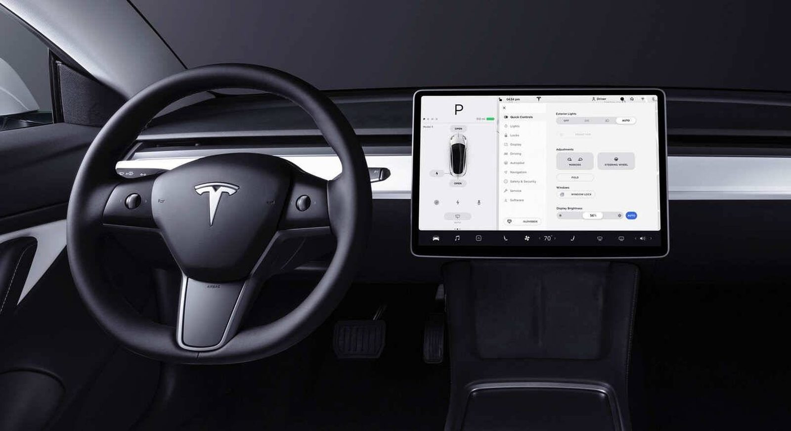 Tesla Model 3 China 1 gen 2020 — интерьер, driver display, рынок internal_mvp