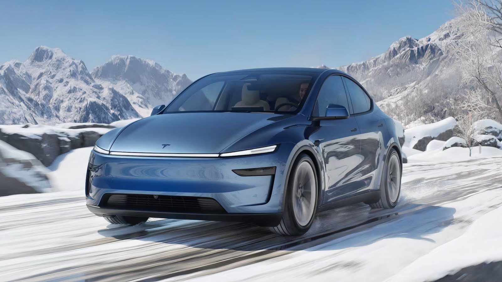 Tesla Model Y China 2025 — главное фото модели, экстерьер, вид спереди 3/4, рынок internal_mvp