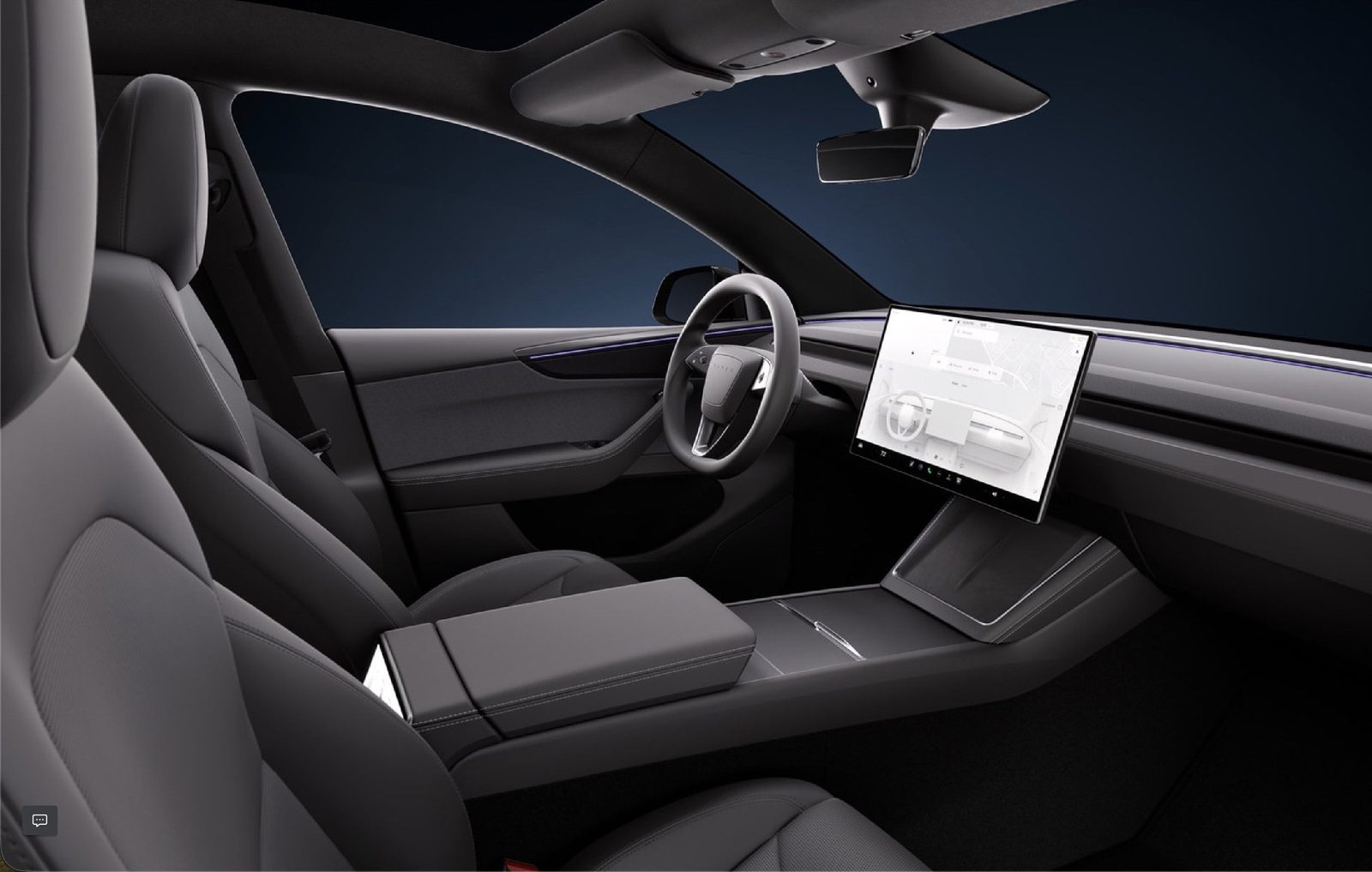 Tesla Model Y China 2025 — главное фото модели, интерьер, передняя панель, рынок internal_mvp