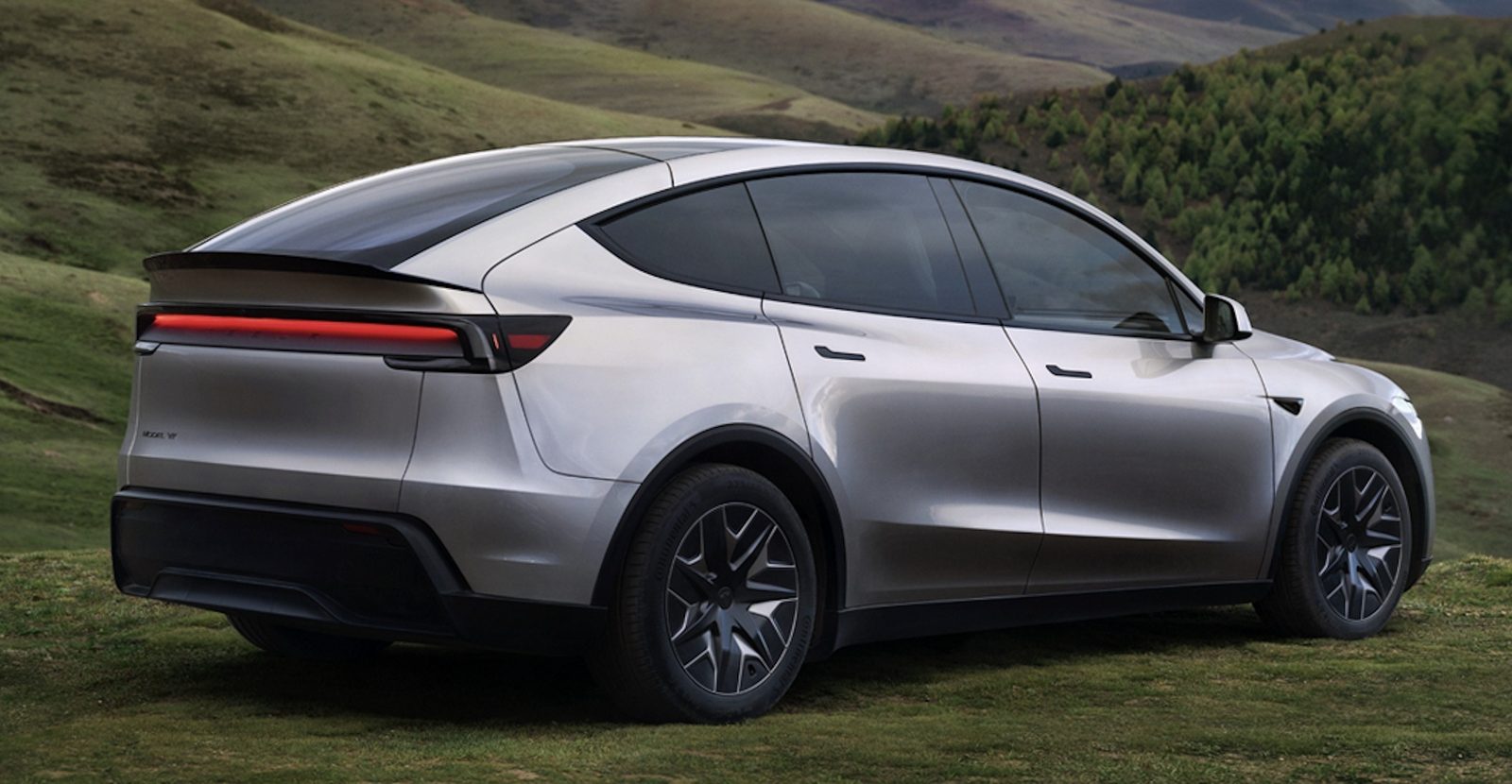 Tesla Model Y L China 2025 — экстерьер, вид сзади 3/4, рынок China/US same model