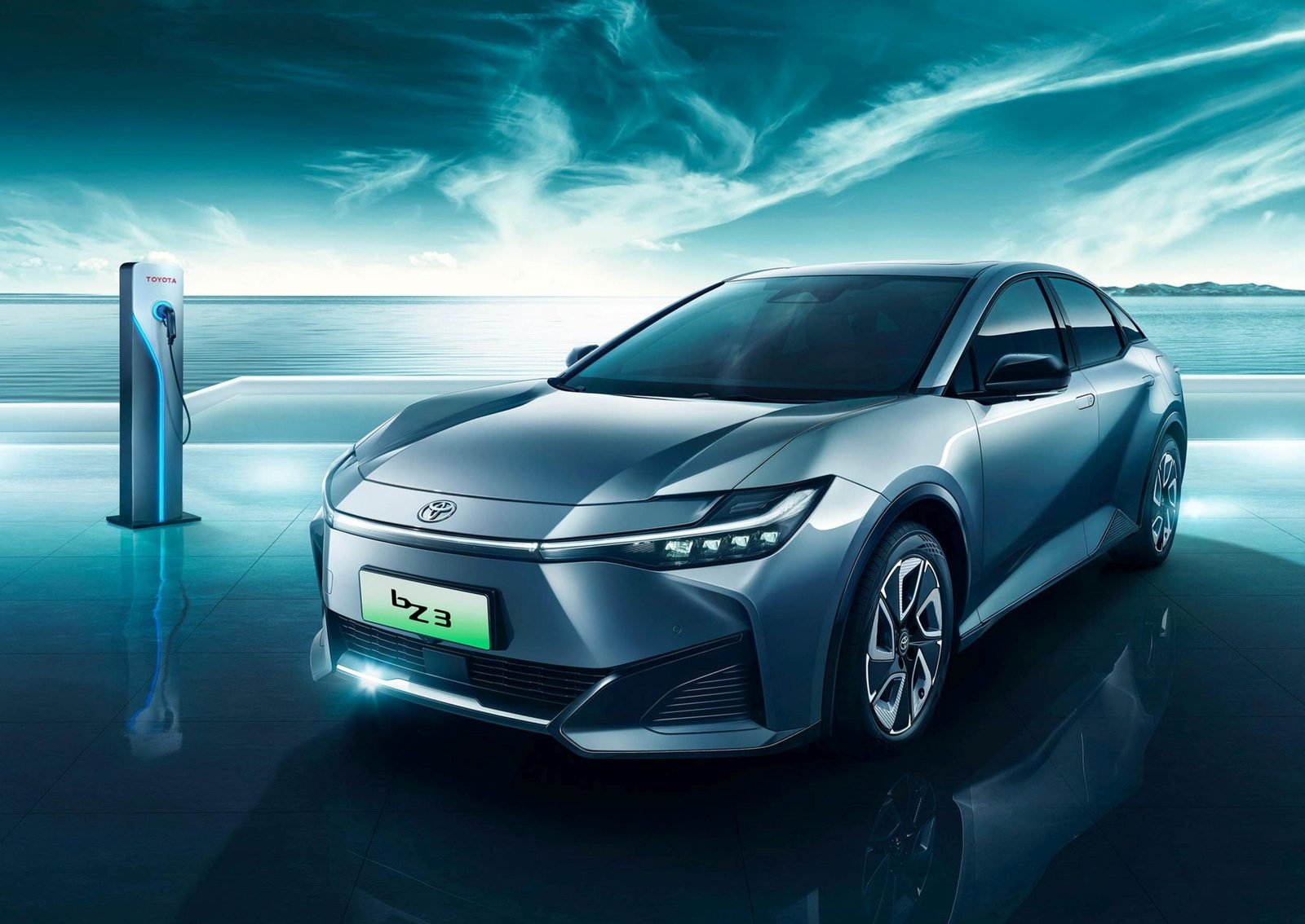 Toyota bZ3 China 2026 — главное фото модели, экстерьер, вид спереди 3/4, рынок internal_mvp
