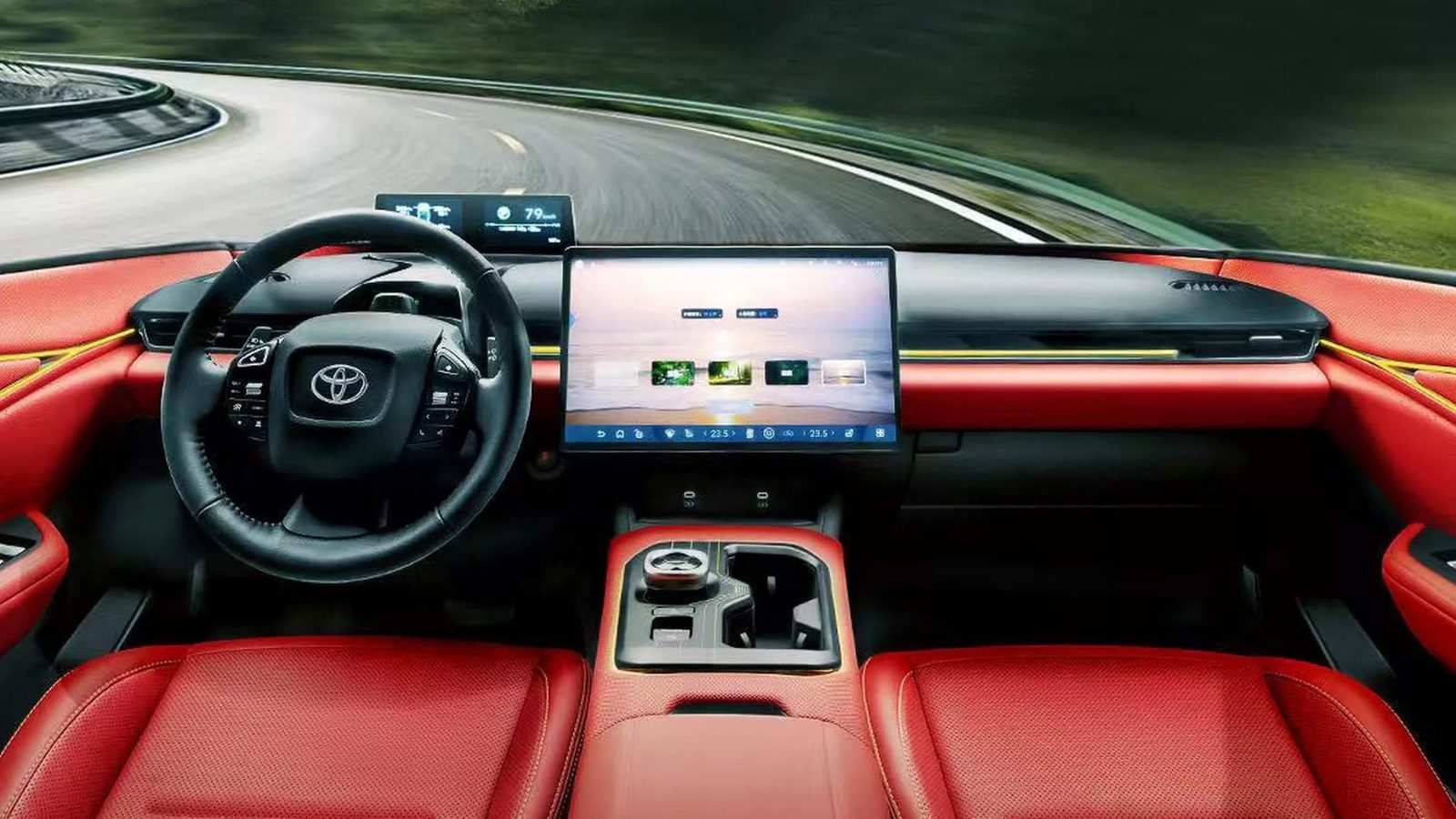 Toyota bZ5 China 2025 — главное фото модели, интерьер, передняя панель, рынок internal_mvp