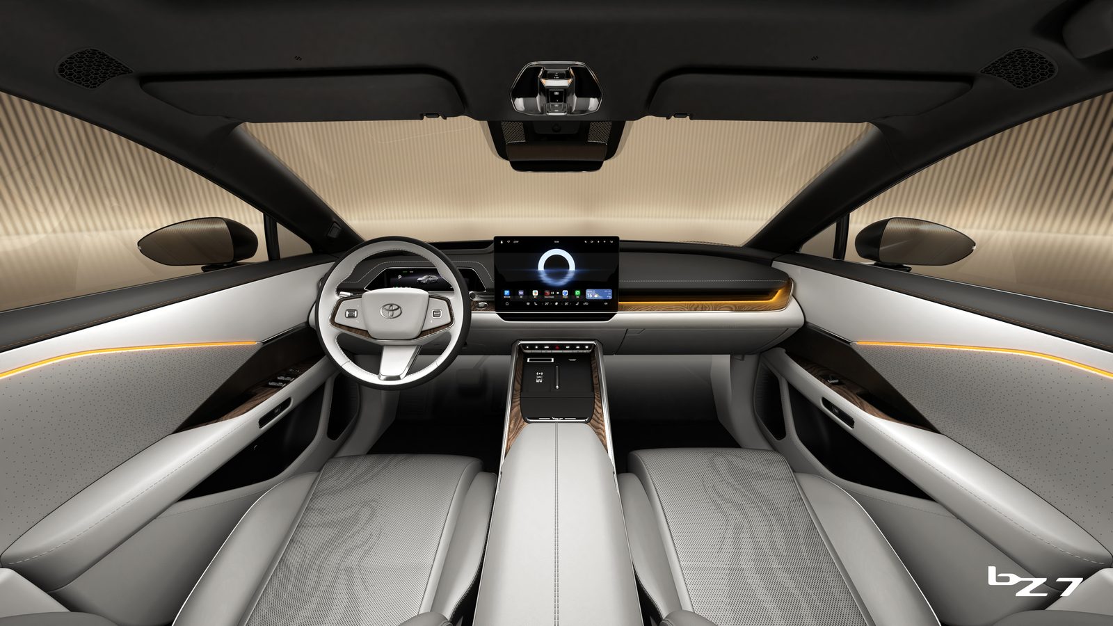 Toyota bZ7 China 2026 — главное фото модели, интерьер, передняя панель, рынок internal_mvp