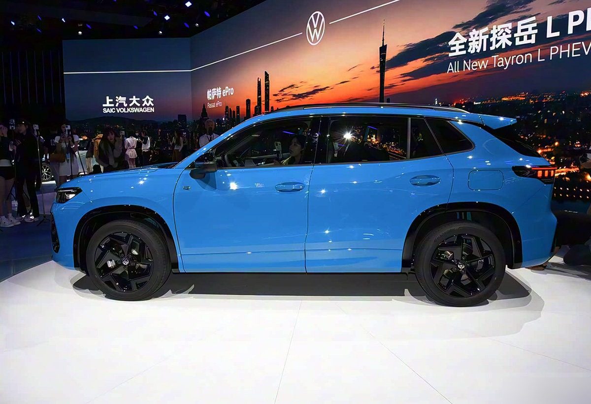 Volkswagen Tayron L PHEV China 2026 — экстерьер, вид сбоку, рынок China / Tayron L PHEV pre-sale and current Tayron L family reference