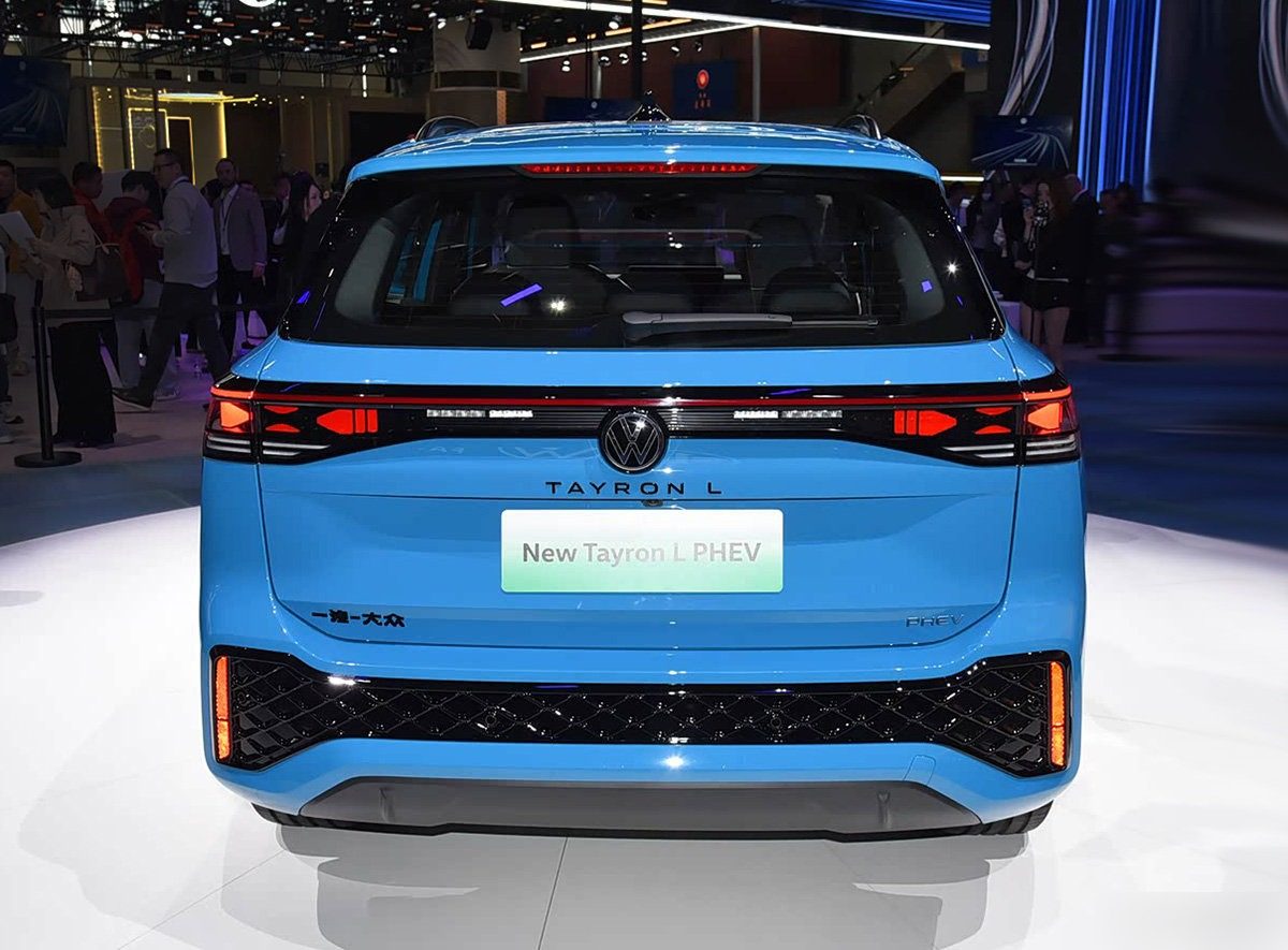 Volkswagen Tayron L PHEV China 2026 — экстерьер, вид сзади, рынок China / Tayron L PHEV pre-sale and current Tayron L family reference