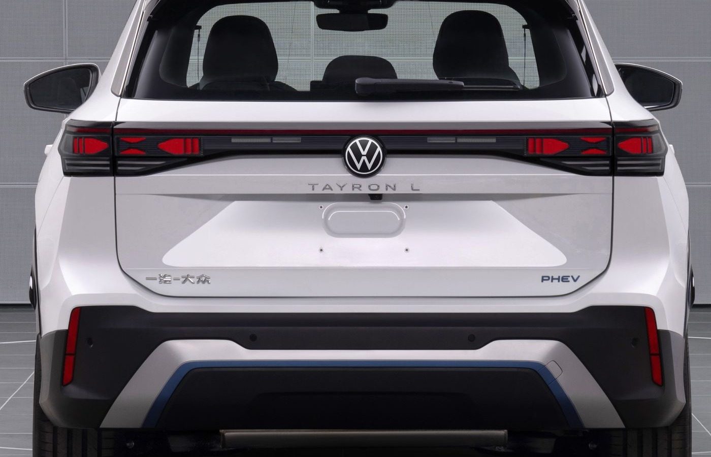 Volkswagen Tayron L PHEV China 2026 — экстерьер, rear miit, рынок China / Tayron L PHEV pre-sale and current Tayron L family reference