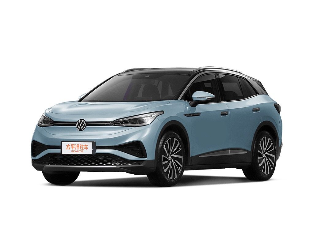Volkswagen ID.4 CROZZ China 2026 — экстерьер, front 3q studio blue