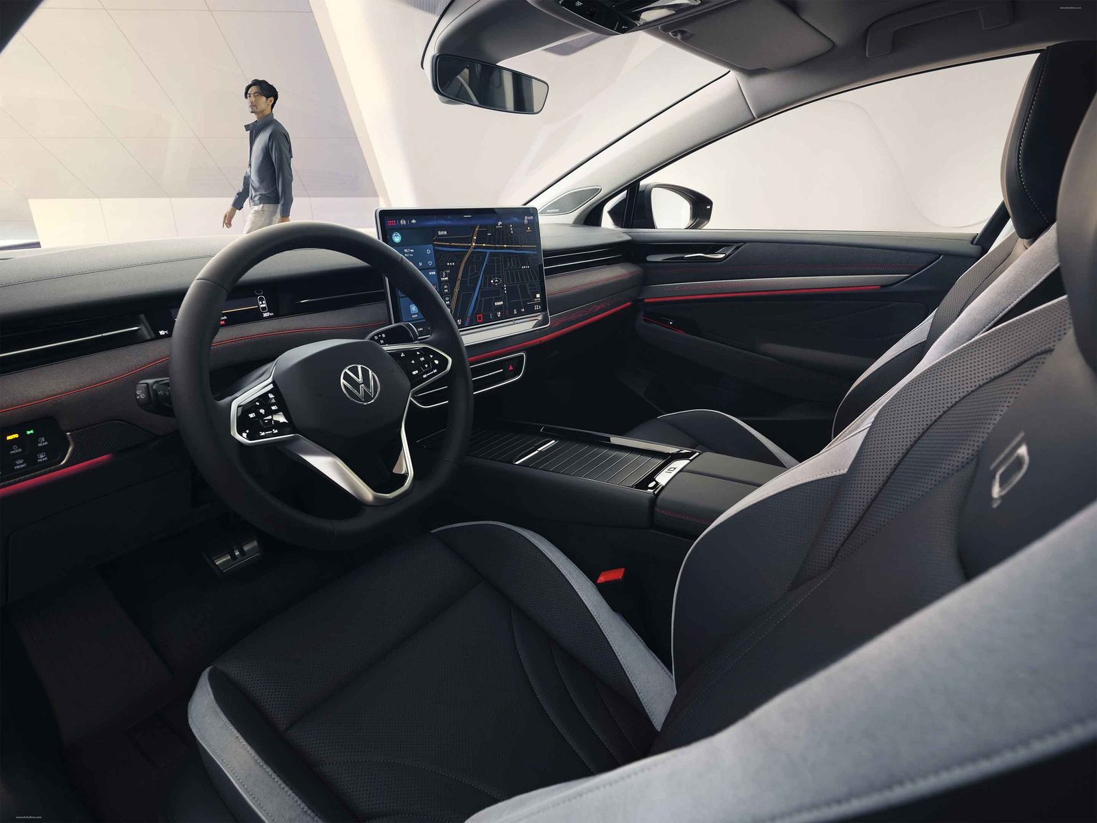 Volkswagen ID.7 Vizzion China 2024 — интерьер, второй ряд сидений, рынок internal_mvp