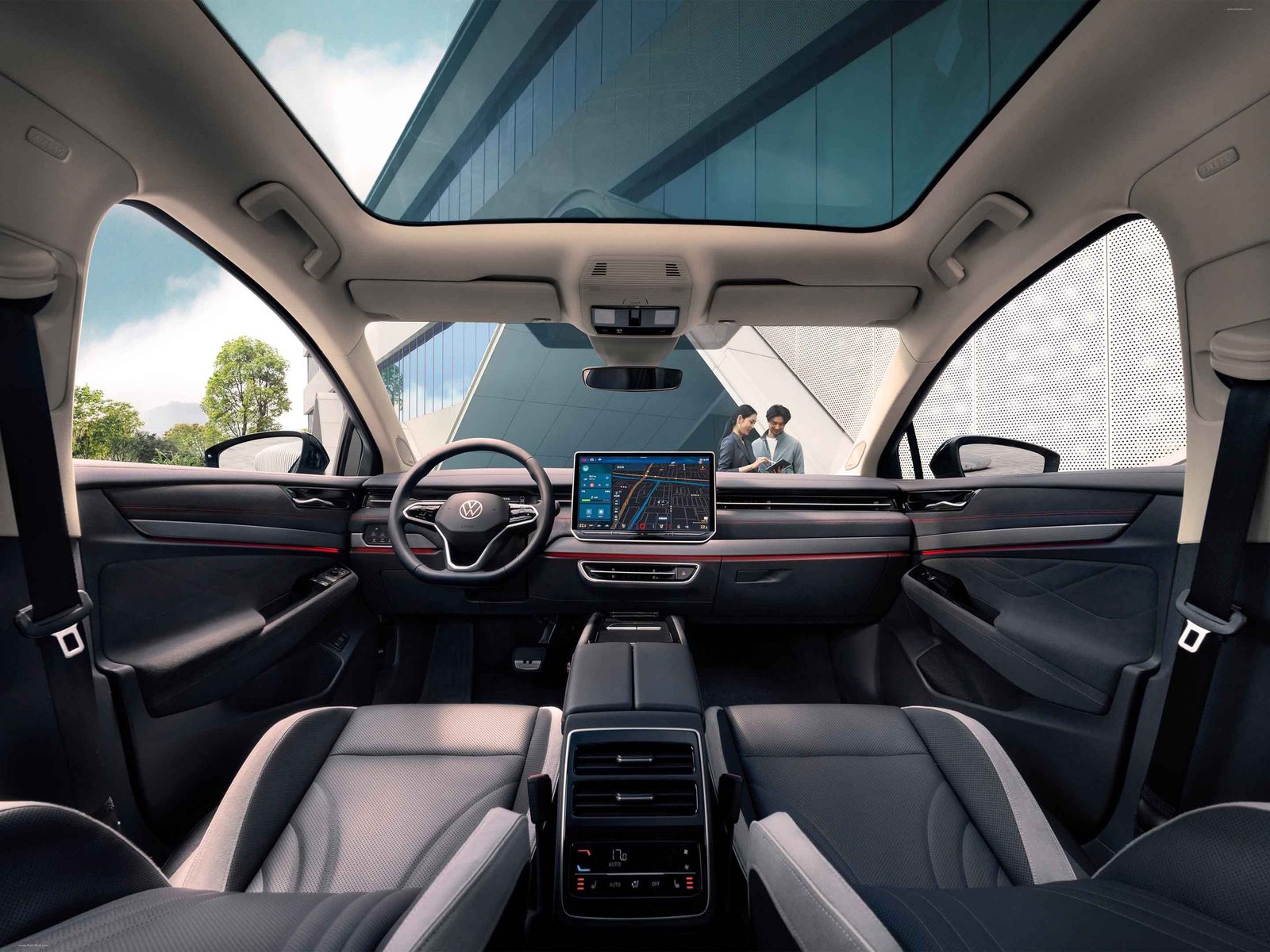 Volkswagen ID.7 Vizzion China 2024 — интерьер, второй ряд сидений, рынок internal_mvp