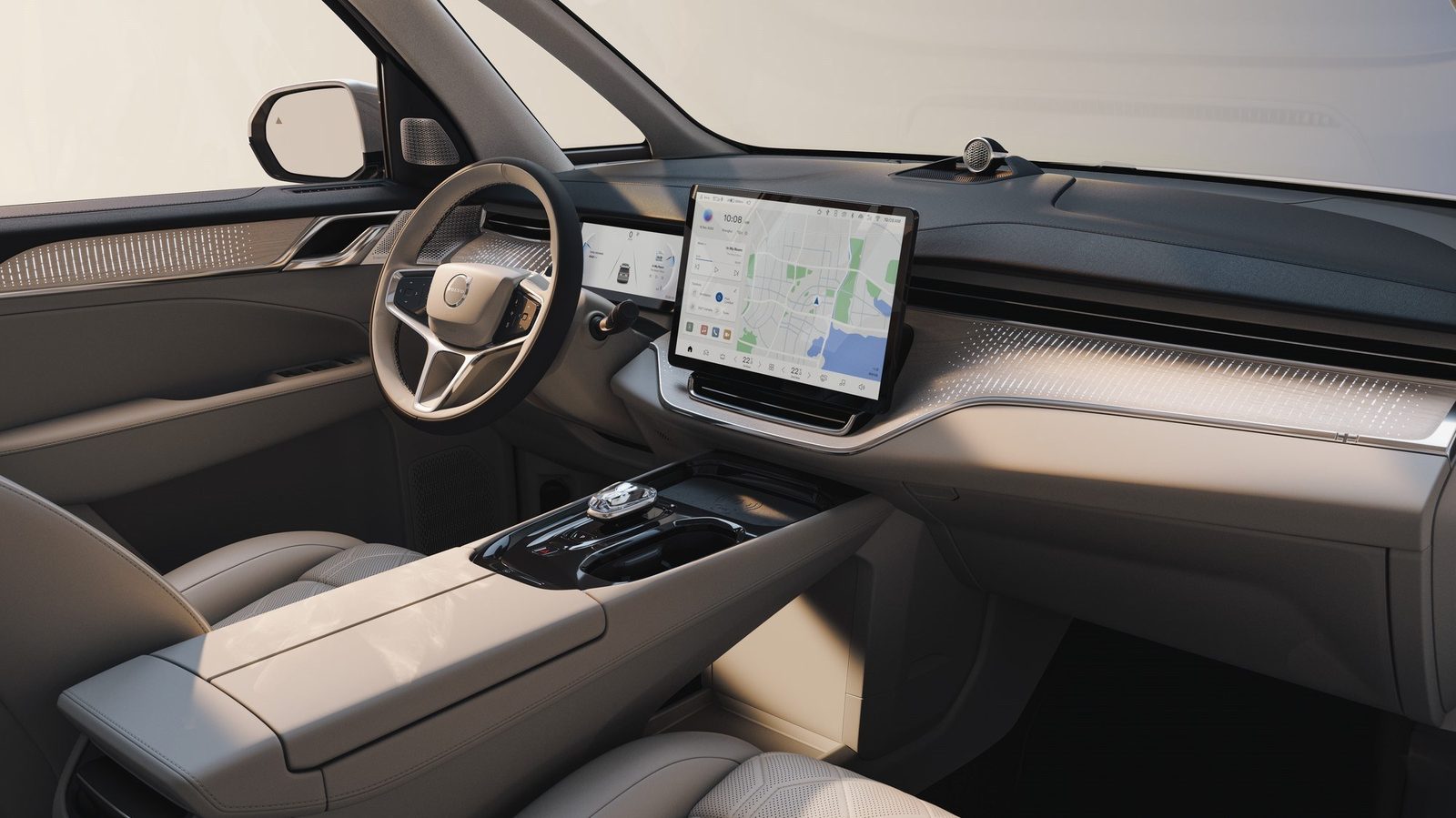 Volvo EM90 2024 — интерьер, второй ряд сидений, рынок internal_mvp