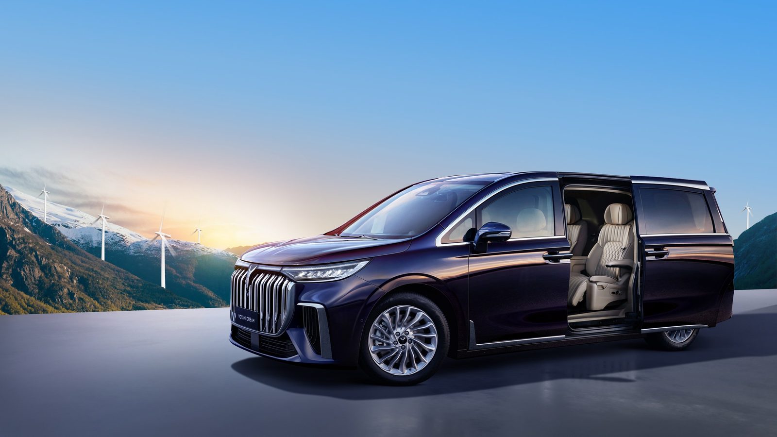 Voyah Dream EV 2025 — главное фото модели, экстерьер, вид спереди 3/4, рынок internal_mvp