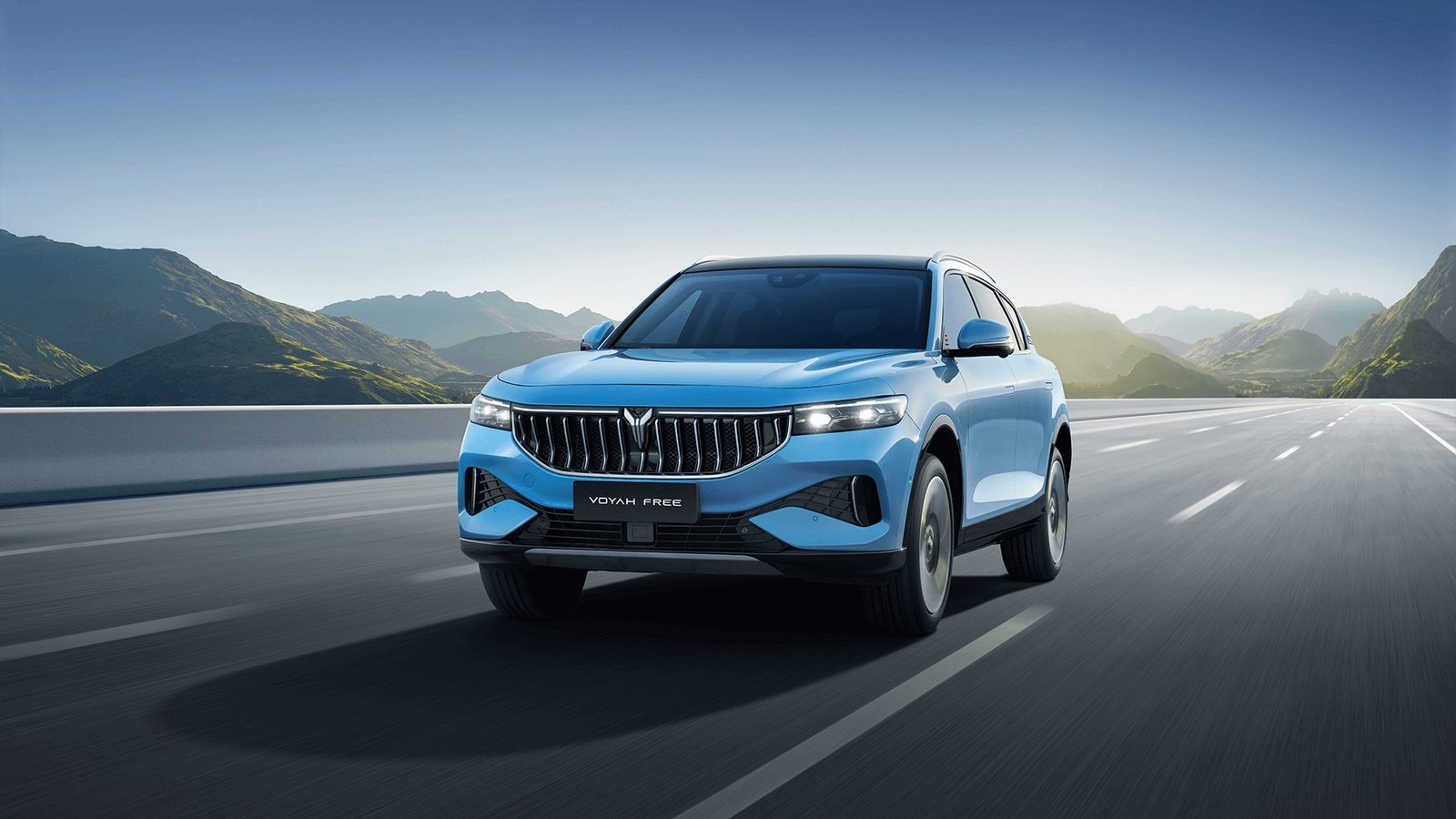 Voyah Free EREV Original 2021 China — экстерьер, road front 3q global, рынок Dongfeng Global / VOYAH Free model-family reference