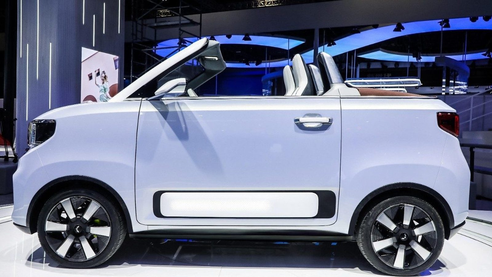 Wuling Mini EV Cabrio 2022 — экстерьер, side profile tight