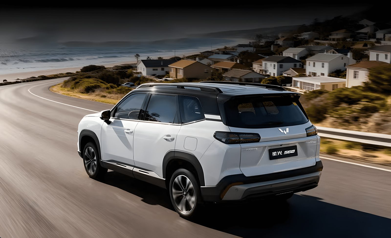 Wuling Starlight 560 EV 2026 — экстерьер, rear 3q road, рынок China/export_reference