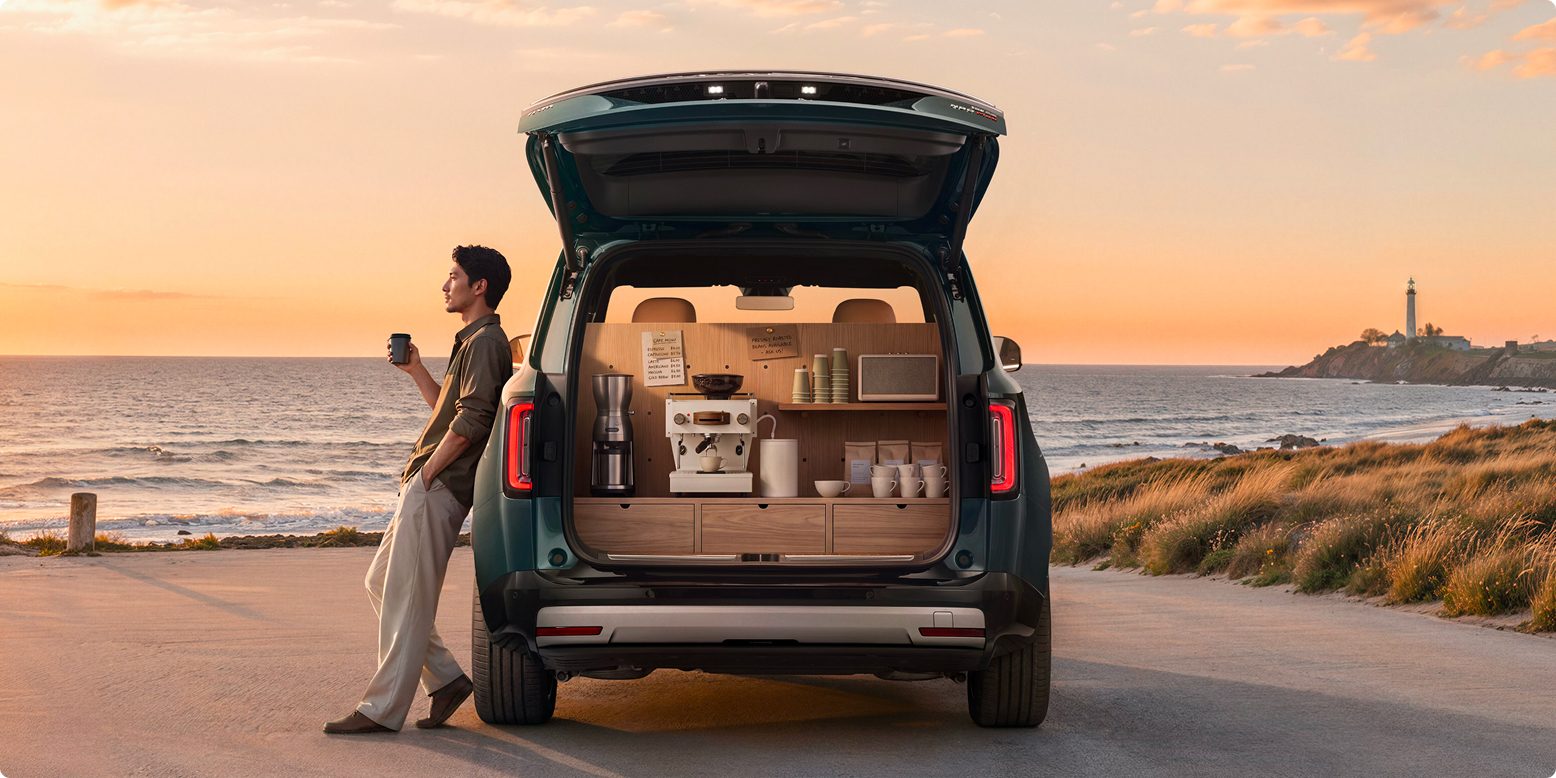 Xiaomi Sky Nomad N90 2026 — экстерьер, mobile coffee station, рынок China pre-sale