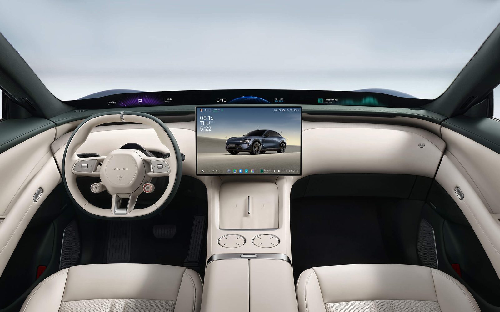 Xiaomi YU7 2025 — главное фото модели, интерьер, wide cockpit display, рынок China