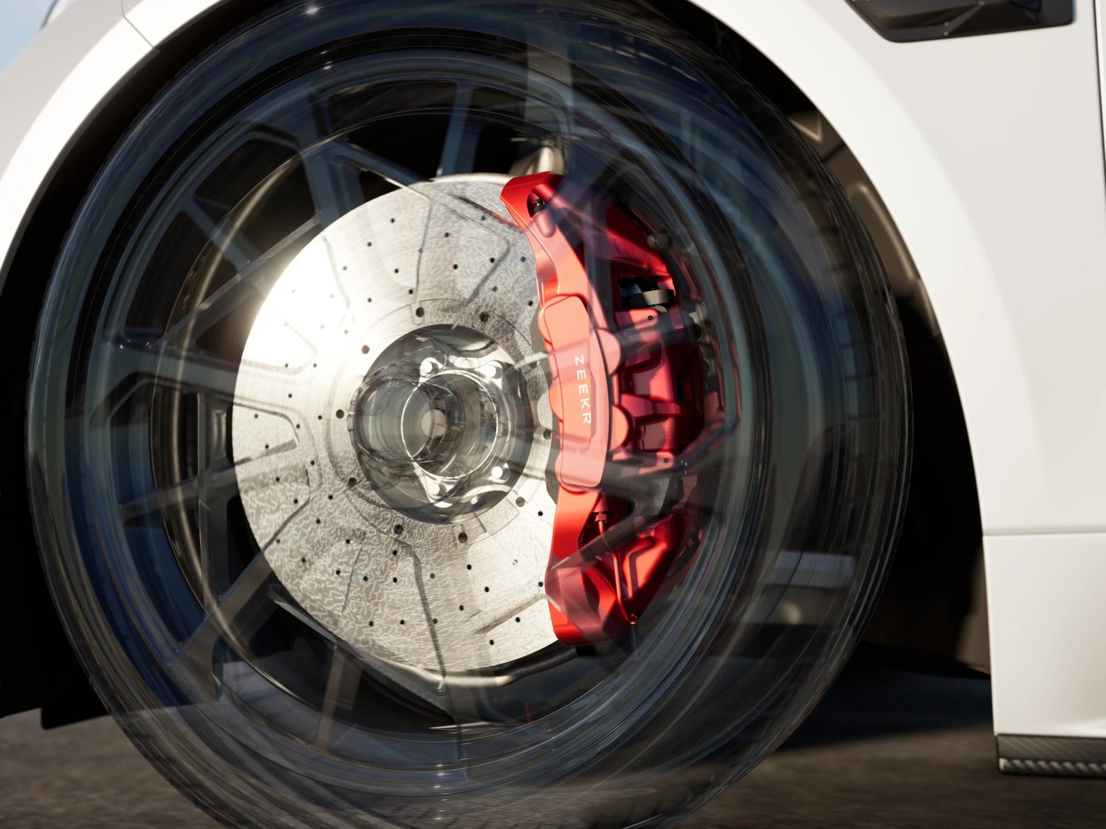 Zeekr 001 FR 2024 — экстерьер, brake detail, рынок China/import