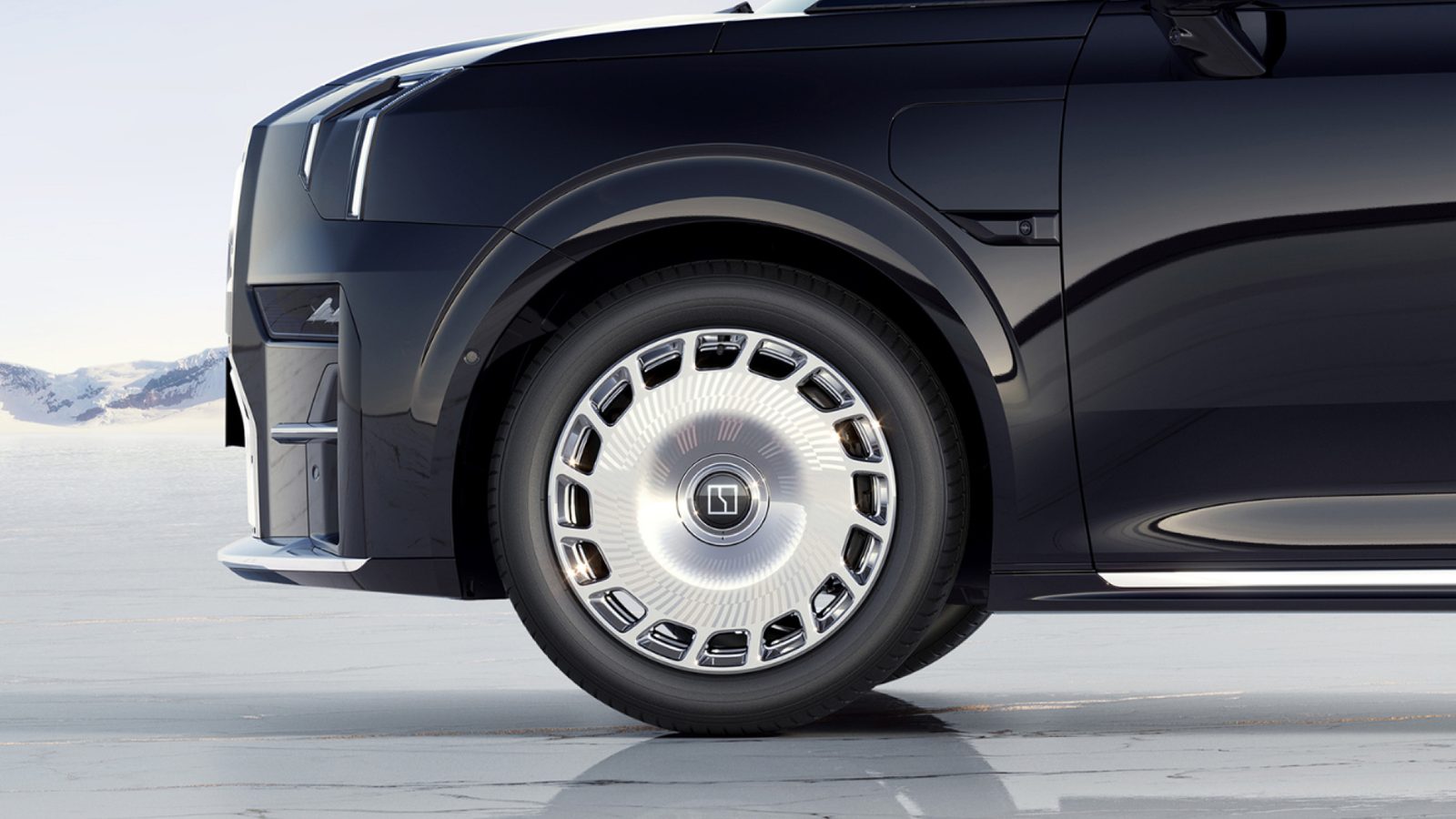 Zeekr 009 Brilliance / Grand 2026 — экстерьер, front wheel detail, рынок Global Zeekr 009 Grand four-seat flagship