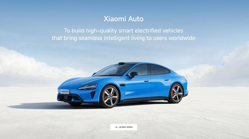 Xiaomi Launches Global EV Website