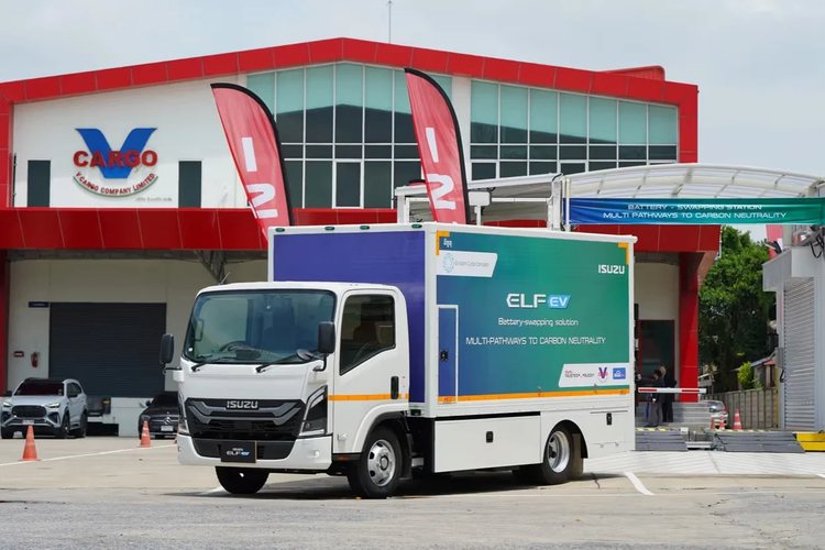 Thailand: Isuzu begins new battery-swapping trial for electric trucks