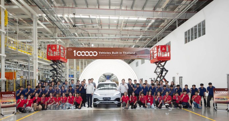 BYD Thailand plant tops 100,000 vehicles just over 2 years after opening