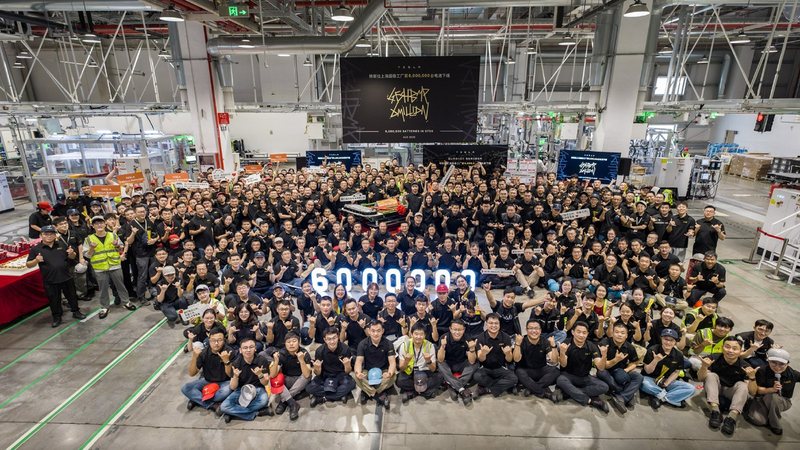 Tesla's Giga Shanghai rolls out 6 millionth battery pack