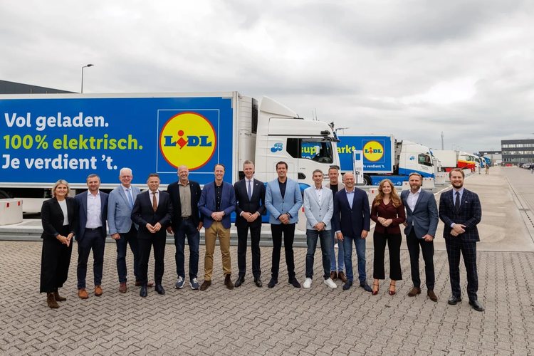 Lidl completes Dutch logistics truck charging network