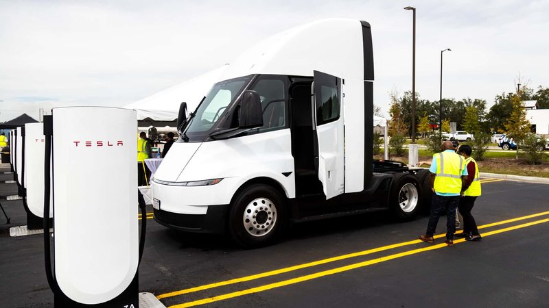 Tesla Is Building Megachargers For Semis Where Truckers Already Stop