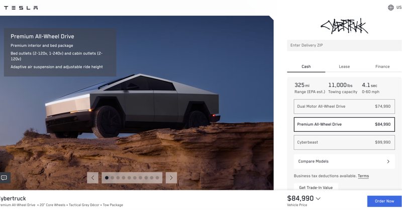 Tesla’s Cybertruck sales still unimpressive despite cheaper model