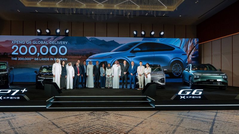 Xpeng launches 4 models in Bahrain, delivers 200,000th G6 globally